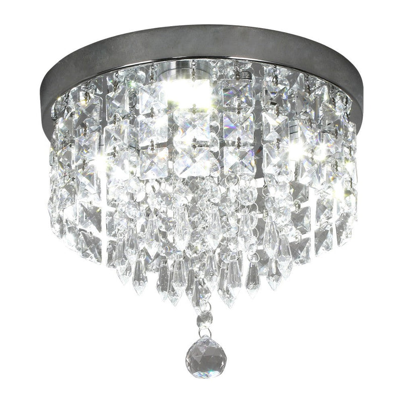 Celina 30W Tri-Colour Crystal Flush Mount Ceiling Light – 25cm