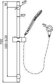 Ideal Hand Shower On Rail
