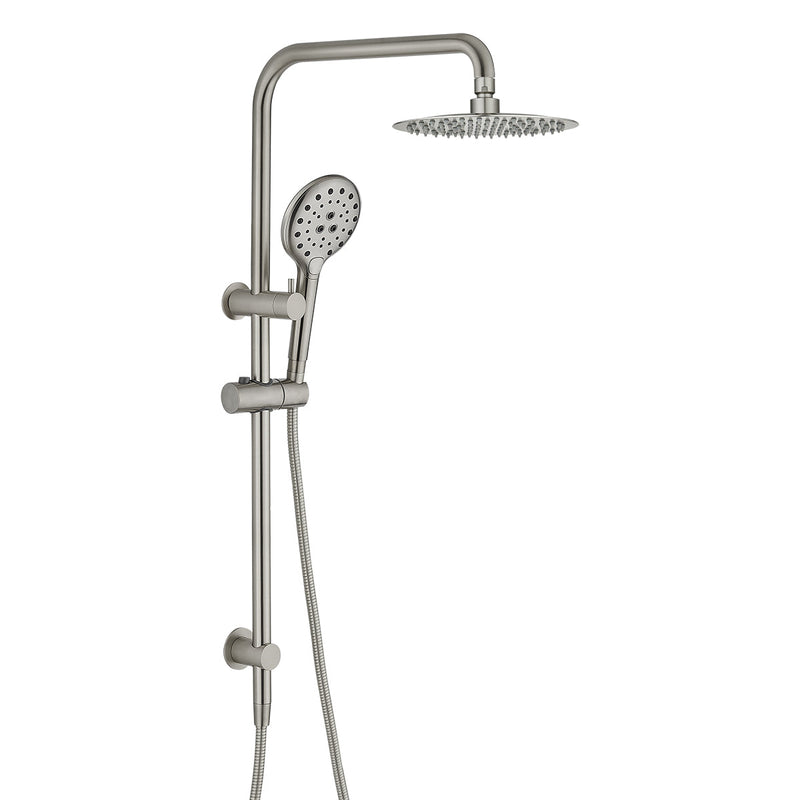 Ideal Shower System With Rail  (Brushed Nickel) / IDSSR2 (BN)