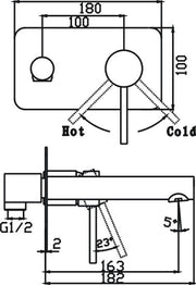 Ideal Wall Mixer With Outlet (Brushed Nickel) - SI