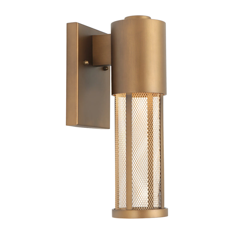 Cougar Lighting Kassel 1LT Exterior Wall Light Aged Brass - KASS1EAGB