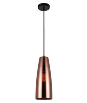 CLA Lighting LAMINA1 ellipse copper glass pendant light