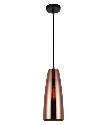 CLA Lighting LAMINA1 ellipse copper glass pendant light
