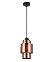 CLA Lighting LAMINA3 double cylinder copper glass pendant light