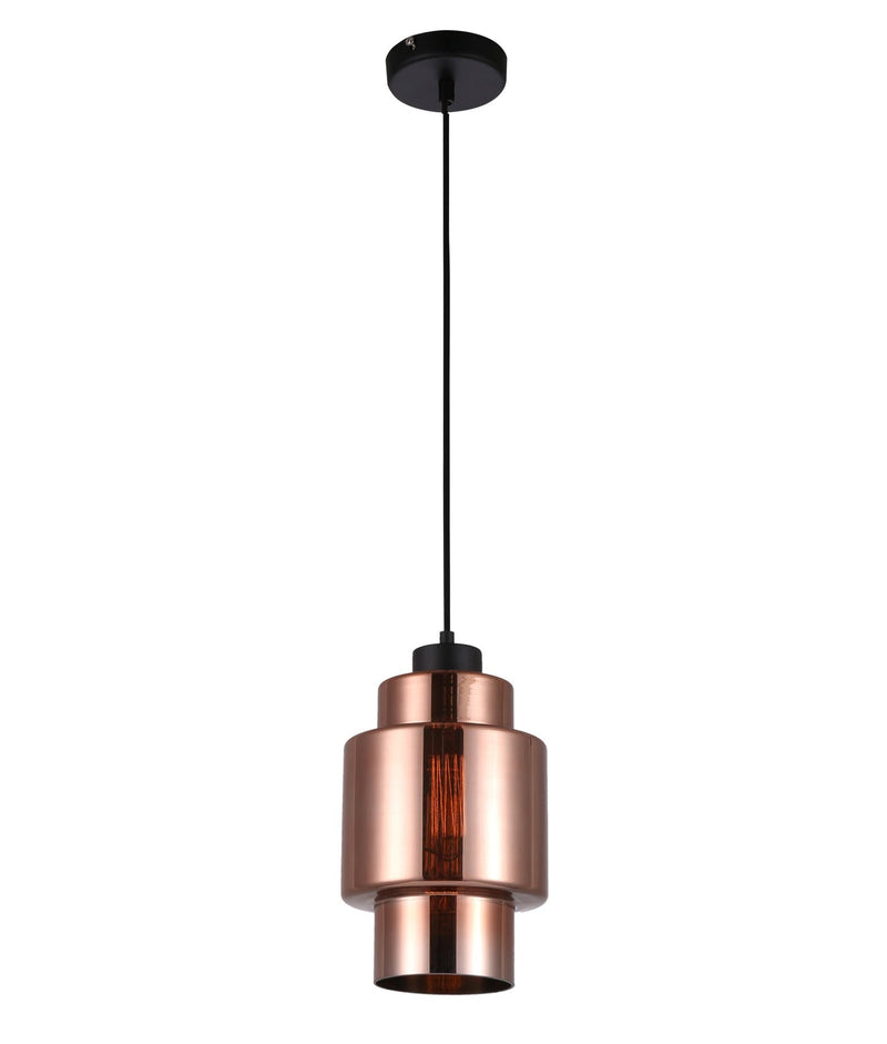 CLA Lighting LAMINA3 double cylinder copper glass pendant light