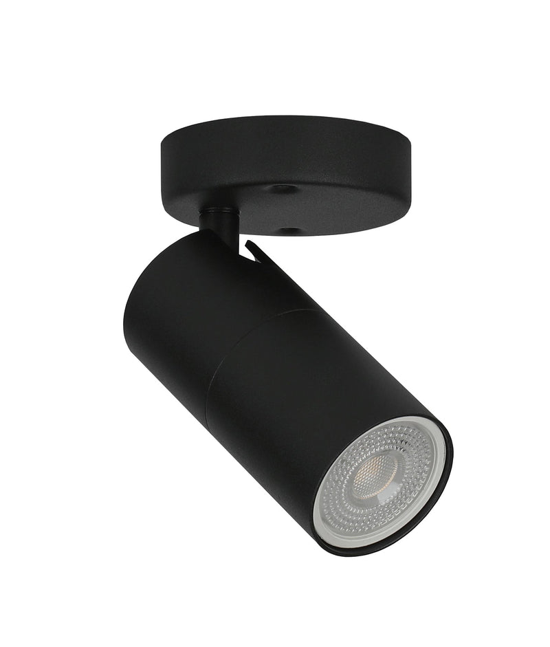 LENGAN: Interior Single Head Adjustable Round Base Spot Lights - Black - CLA Lighting