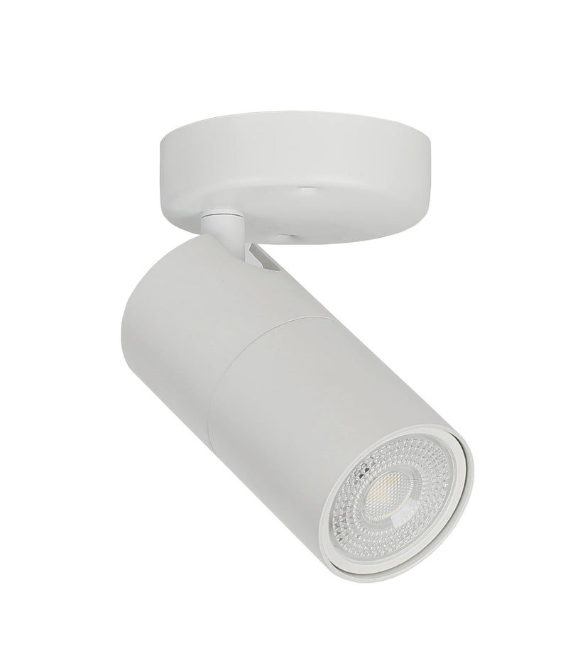 LENGAN: Interior Single Head Adjustable Round Base Spot Lights - White - CLA Lighting