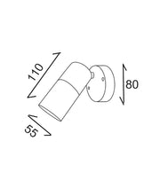 CLA Lighting LENGAN: Interior Single Head Adjustable Round Base Spot Lights dimensions diagram