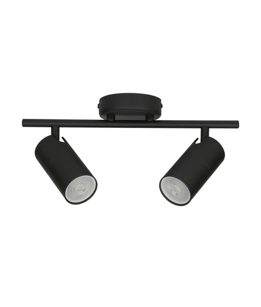 LENGAN: Interior Double Heads Adjustable Round Base Spot Lights - Black - CLA Lighting