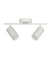 LENGAN: Interior Double Heads Adjustable Round Base Spot Lights - White - CLA Lighting