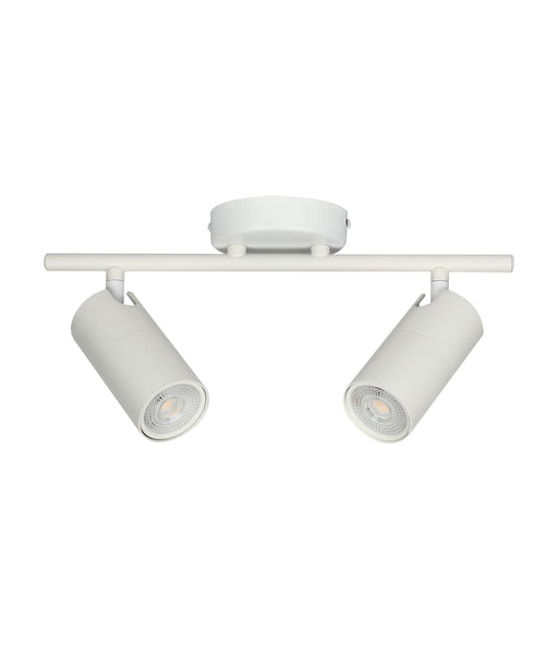 LENGAN: Interior Double Heads Adjustable Round Base Spot Lights - White - CLA Lighting
