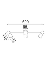 CLA Lighting LENGAN: Interior Three Heads Adjustable Round Base Spot Lights dimensions diagram