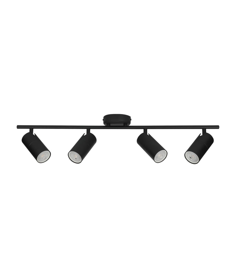 LENGAN: Interior Four Heads Adjustable Round Base Spot Lights - Black - CLA Lighting