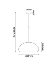 CLA Lighting LIGNA: Retro Replica Wood Pendant Lights - Dome dimensions diagram