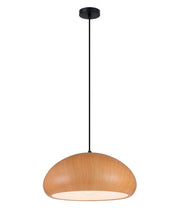 CLA Lighting LIGNA: Retro Replica Wood Pendant Lights - LIGNA08 Dome Cherry Golden Oak