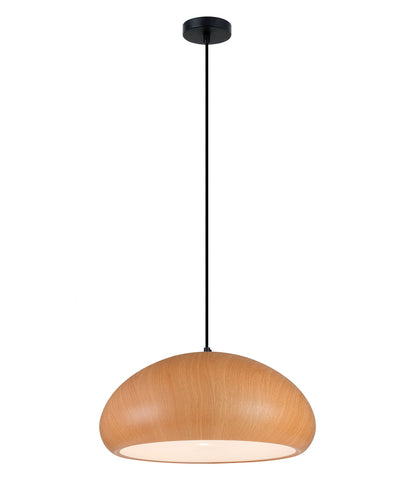 CLA Lighting LIGNA: Retro Replica Wood Pendant Lights - LIGNA08 Dome Cherry Golden Oak