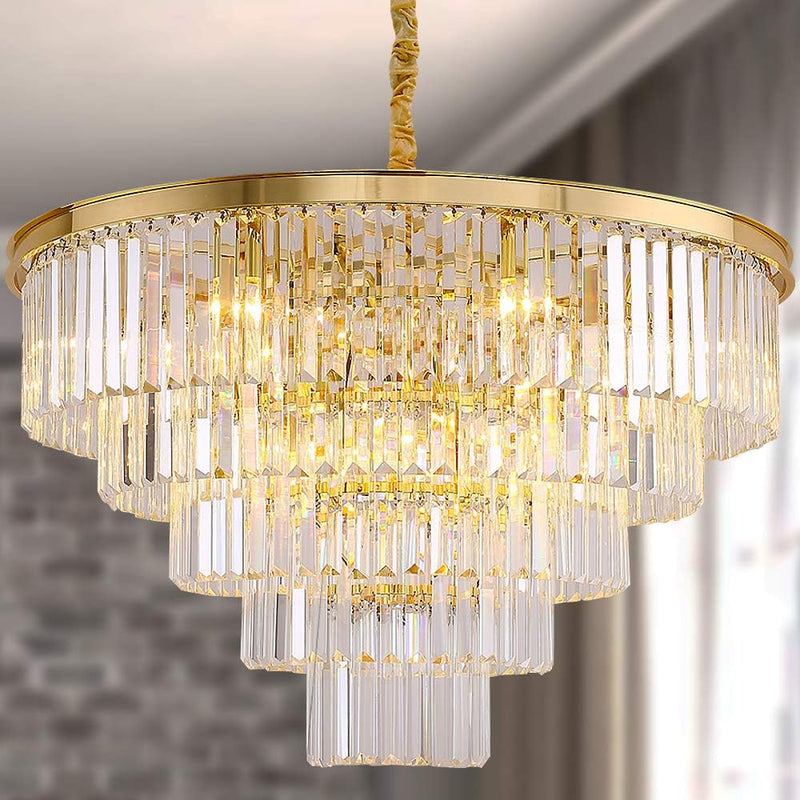 16 Light Crystal Chandelier K9 Golden Luxury Light 3 Colors CL-CAKELB