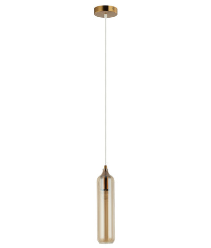 MANGA: Interior Glass Cylinder Pendant Lights - Amber - CLA Lighting