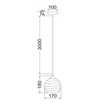 CLA Lighting MARBRE pendant light dimensions diagram