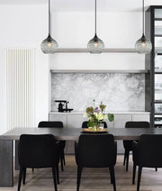 MARBRE smokey black pendant kitchen application image - CLA Lighting