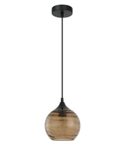 MARBRE: Modern Retro Interior Wine Glass Wavy Glass Pendant Lights - Amber - CLA Lighting