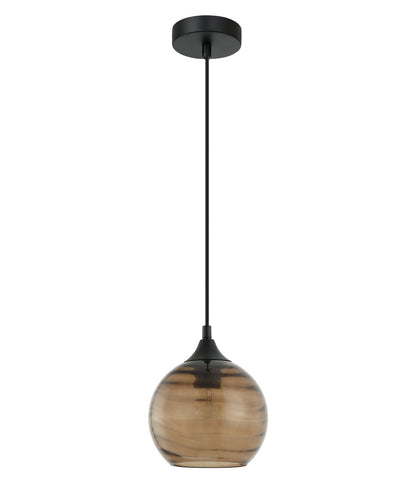 MARBRE: Modern Retro Interior Wine Glass Wavy Glass Pendant Lights - Amber - CLA Lighting