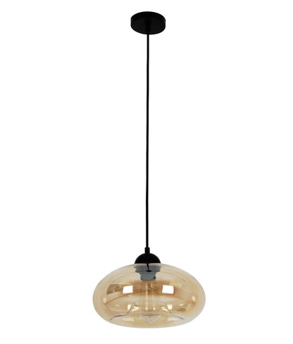 MASON Oval pendant light - Amber Glass - CLA Lighting