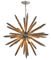 MAZZA: Medieval Style Natural Rope 8 Light Pendant Light - CLA Lighting