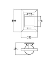 CLA Lighting METI03W wall light dimensions diagram