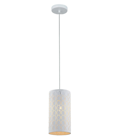 MODELLO: Modern Embossed Oblong Shape Pendant Lights - White - CLA Lighting