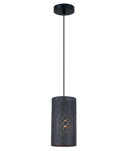 MODELLO: Modern Embossed Oblong Shape Pendant Lights - Black - CLA Lighting