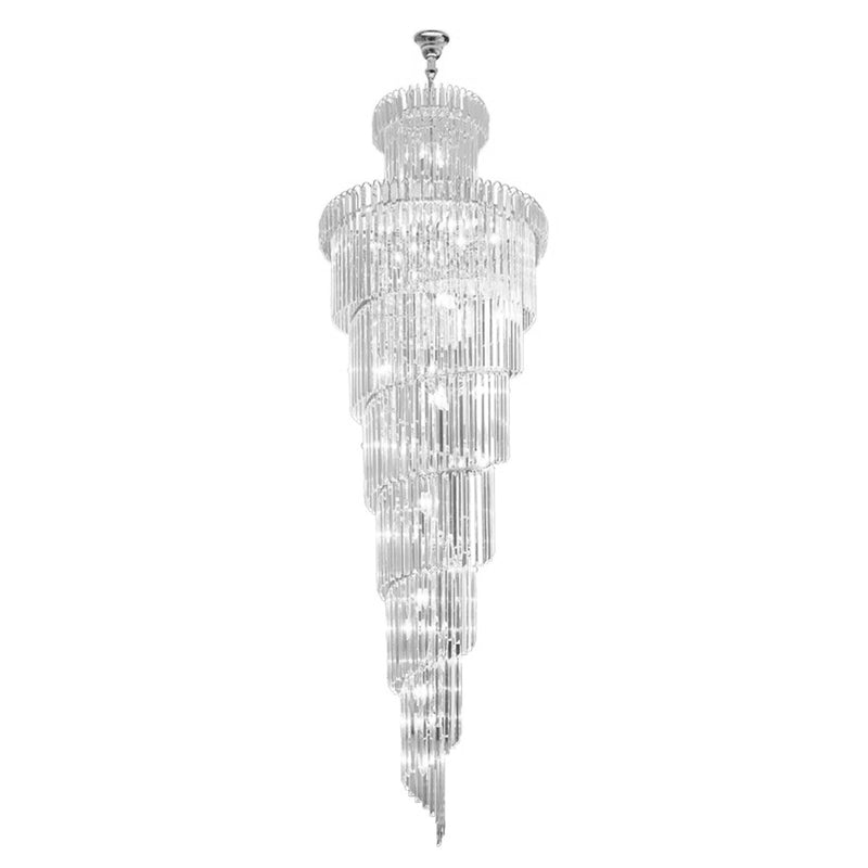 Crystal High Ceiling Chandelier Luxury Modern Spiral Light CL-LCAKE21