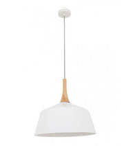 NORDIC Modern Scandinavian Angled Dome Pendant Light - Medium / White - CLA Lighting