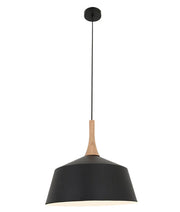 NORDIC Modern Scandinavian Angled Dome Pendant Light - Medium / Black - CLA Lighting