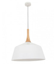 NORDIC Modern Scandinavian Angled Dome Pendant Light - Large / White - CLA Lighting