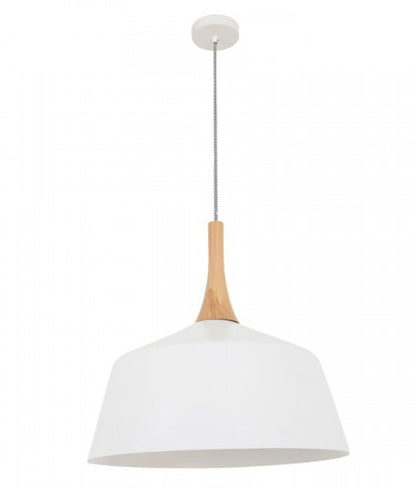 NORDIC Modern Scandinavian Angled Dome Pendant Light - Large / White - CLA Lighting