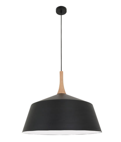 NORDIC Modern Scandinavian Angled Dome Pendant Light - Large / Black - CLA Lighting
