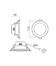 CLA Lighting NOVADLUX01A installation dimensions diagram