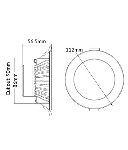 CLA Lighting NOVADLUX01A dimensions diagram
