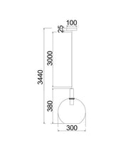 CLA Lighting PATERA pendant light dimensions diagram