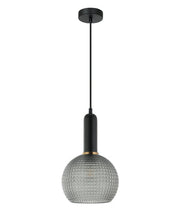 PELOTA: Modern Interior Wine Glass Segmented Glass Pendant Lights - Smokey Black - CLA Lighting
