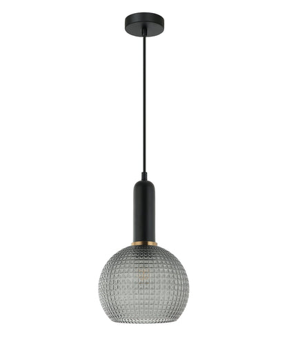 PELOTA: Modern Interior Wine Glass Segmented Glass Pendant Lights - Smokey Black - CLA Lighting