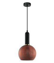 PELOTA: Modern Interior Wine Glass Segmented Glass Pendant Lights - Copper Painted - CLA Lighting