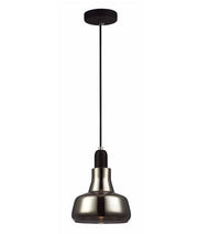 PENOLA: GU10 Smokey Black Glass Dome Pendant Light - CLA Lighting