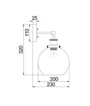 CLA Lighting PESINI dimensions diagram