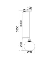 CLA Lighting PESINI pendant light dimensions diagram