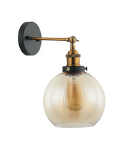 CLA Lighting PESINI3W PESINI Amber Glass / Antique Brass Highlight wall light