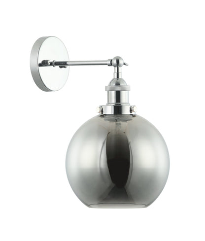 CLA Lighting PESINI5W PESINI Smokey Black Glass / Chrome Highlight wall light