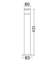 CLA Lighting PHARE SS316 surface mounted bollard dimensions diagram 435mm