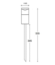 CLA Lighting PHARE exterior garden spike light dimensions diagram 535mm